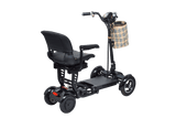 Foldable Mobility Scooter Cruiser City Hopper 4 Wheel Scooter Medical Mobility Big Seat ( BLACK )