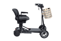Fold & Travel Mobility Mobility Scooter Foldable Mobility Scooter Cruiser City Hopper 4 Wheel Scooter Medical Mobility Big Seat ( BLACK )