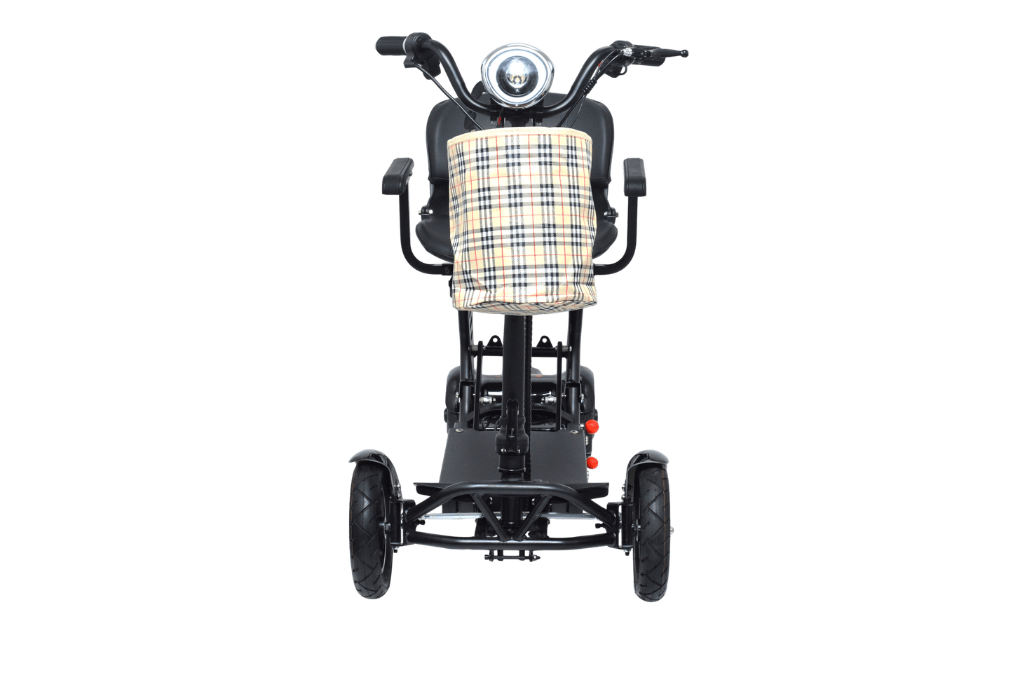 Fold & Travel Mobility Mobility Scooter Foldable Mobility Scooter Cruiser City Hopper 4 Wheel Scooter Medical Mobility Big Seat ( BLACK )