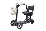 Foldable Mobility Scooter Cruiser City Hopper 4 Wheel Scooter Medical Mobility Big Seat ( BLACK )