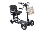 Foldable Mobility Scooter Cruiser City Hopper 4 Wheel Scooter Medical Mobility Big Seat ( WHITE )
