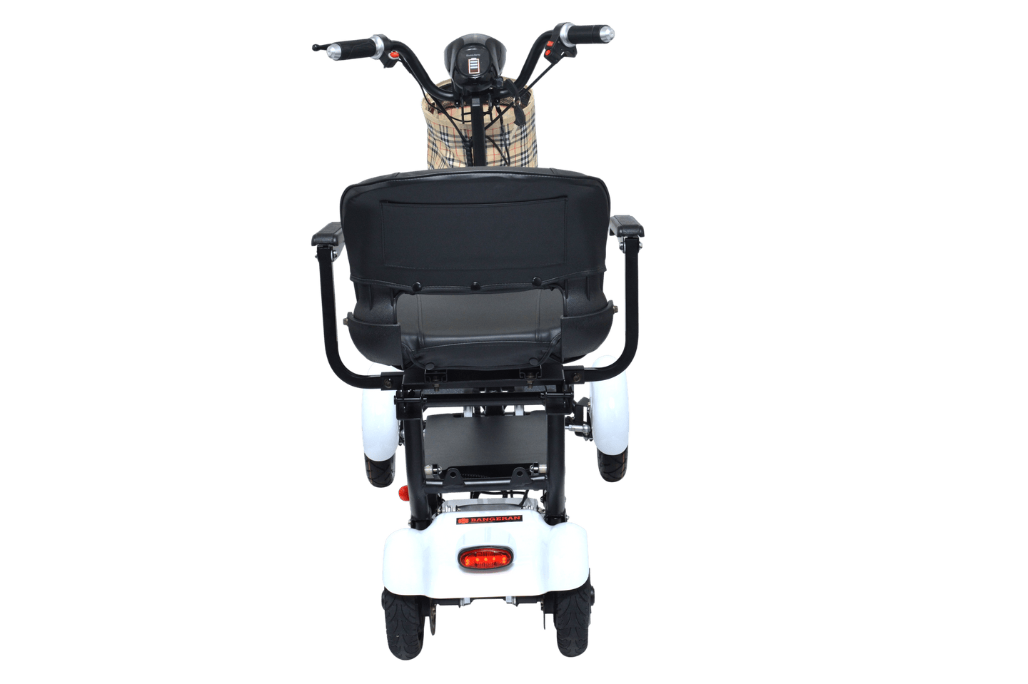 Fold & Travel Mobility Mobility Scooter Foldable Mobility Scooter Cruiser City Hopper 4 Wheel Scooter Medical Mobility Big Seat ( WHITE )