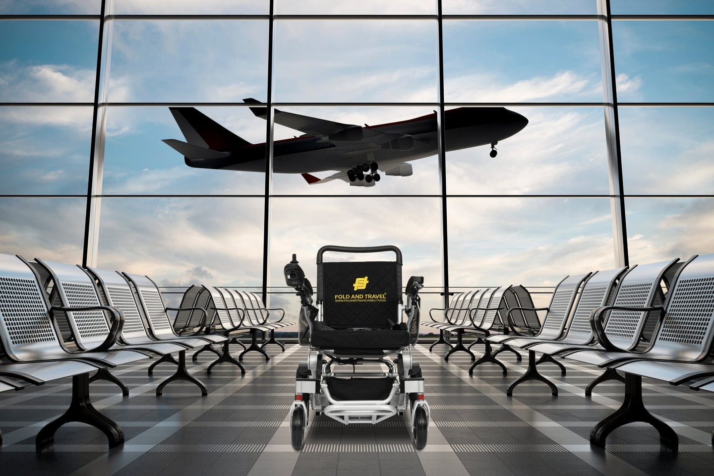 Fold & Travel Mobility Electric Wheelchair Premium Remote Control Electric Wheelchair Power Wheel chair SILVER