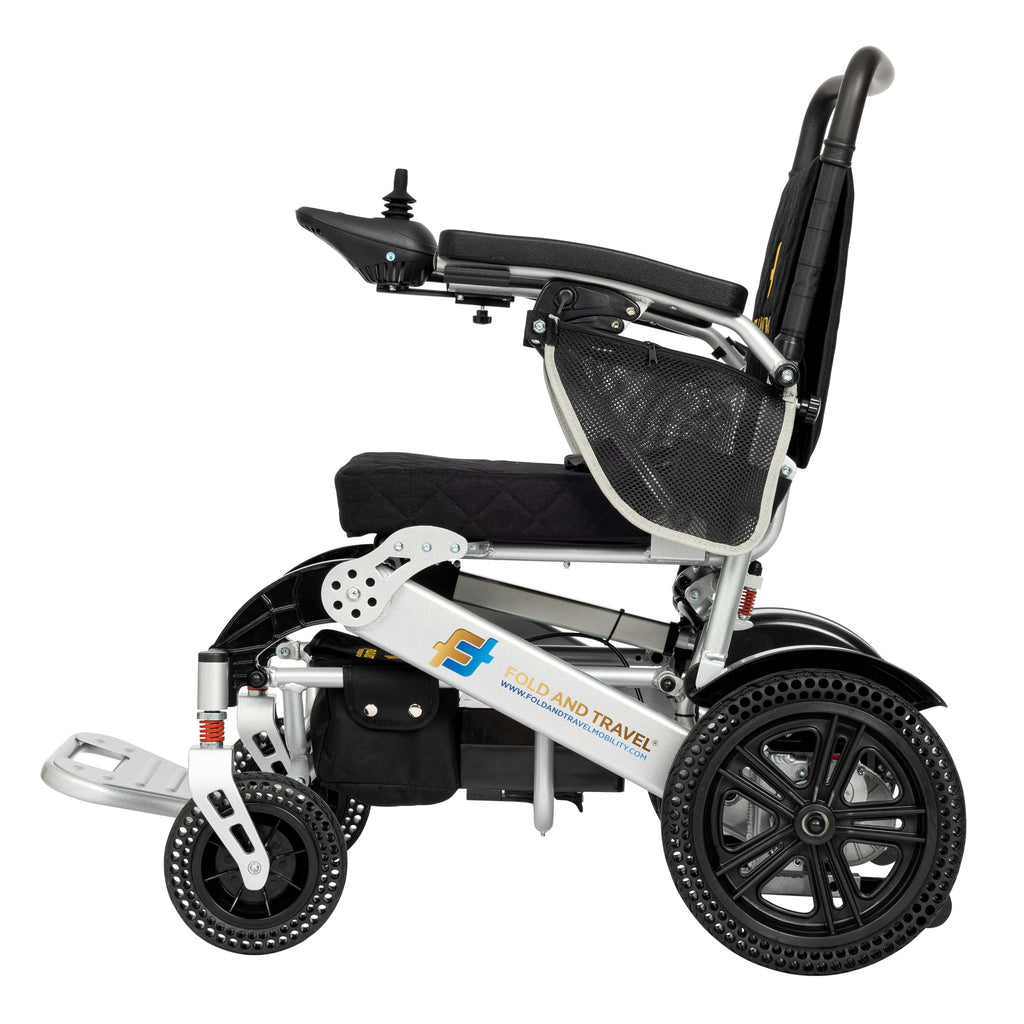 Fold And Travel Auto Folding Electric Wheelchair Power Wheel Chair GOLD