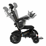 Fold And Travel Auto Recline Electric Wheelchair Lightweight Power Wheel Chair  BLACK