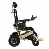 Fold And Travel Auto Recline Electric Wheelchair Lightweight Power Wheel Chair  GOLD