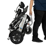 Fold And Travel Auto Recline Electric Wheelchair Lightweight Power Wheel Chair  BLACK