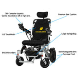 Fold And Travel Auto Recline Electric Wheelchair Lightweight Power Wheel Chair  SILVER