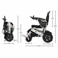 Fold & Travel Mobility Electric Wheelchair Premium Remote Control Electric Wheelchair Power Wheel chair BLACK