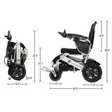 Fold And Travel Auto Folding Electric Wheelchair Power Wheel Chair GOLD