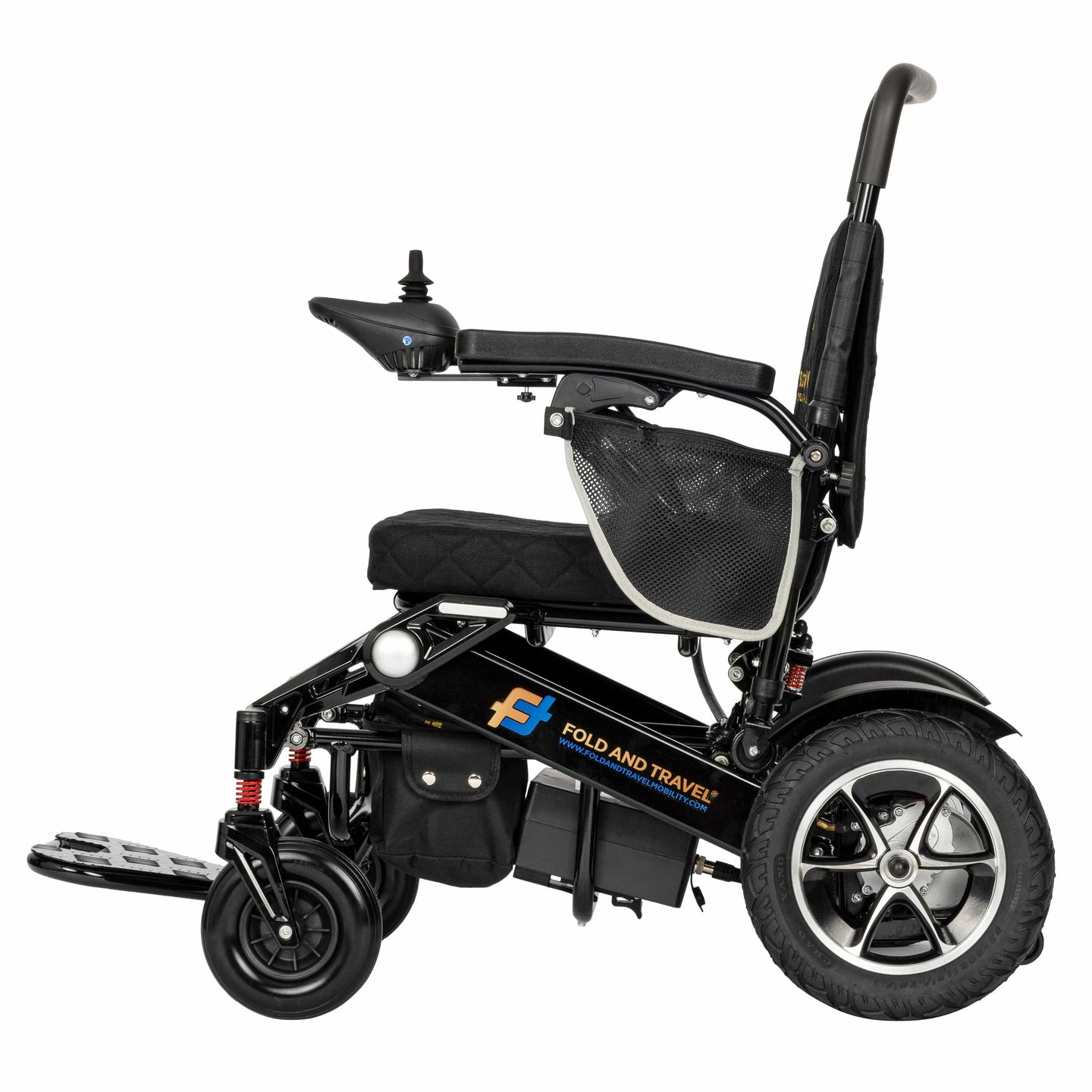 Fold & Travel Mobility Electric Wheelchair Premium Remote Control Electric Wheelchair Power Wheel chair BLACK