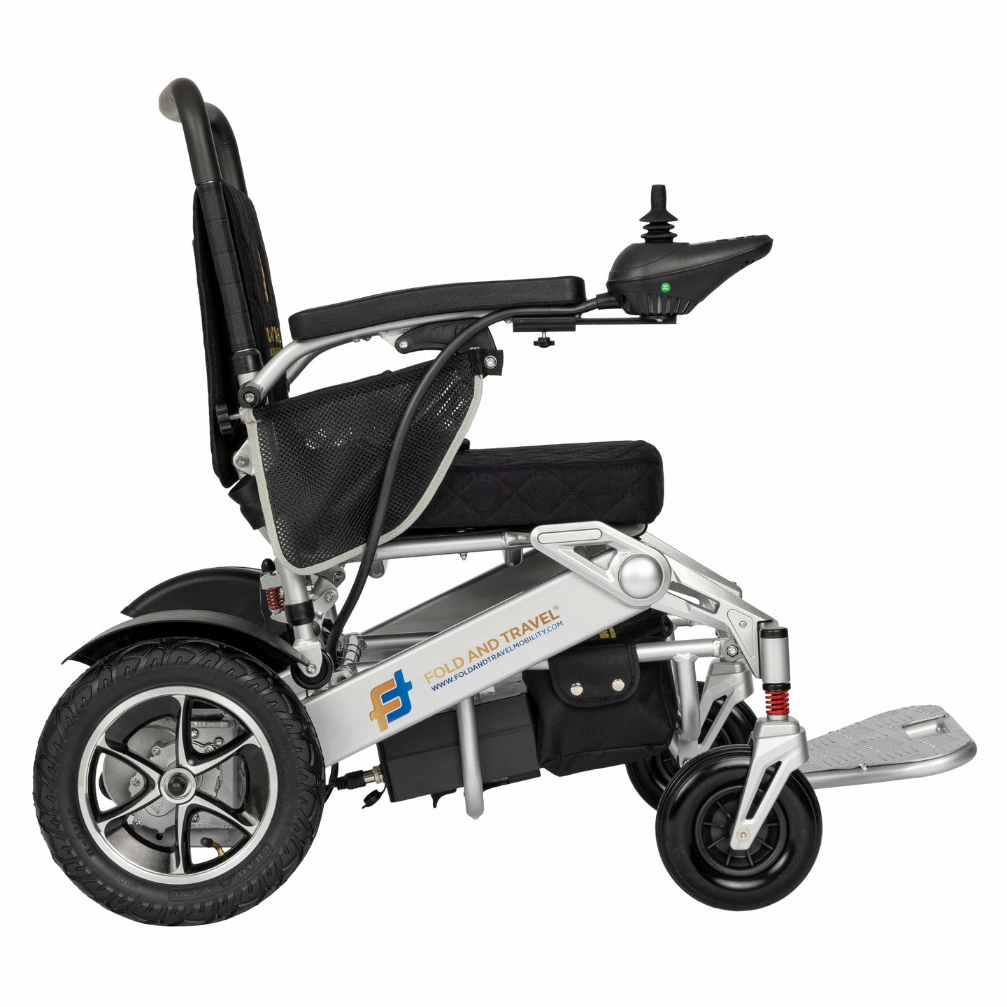 Fold & Travel Mobility Electric Wheelchair Premium Remote Control Electric Wheelchair Power Wheel chair SILVER