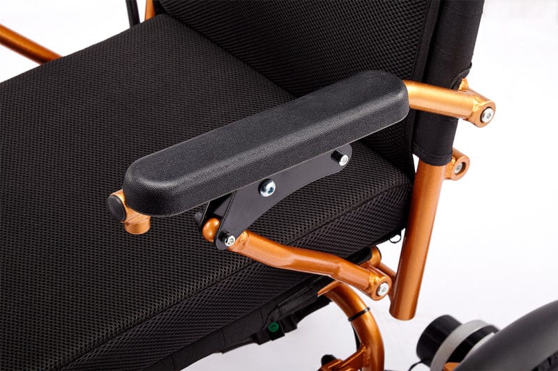 Fold and Travel Electric Wheelchair Electric Wheelchair with Remote Control Transport Folding Air Travel Power Wheelchair 19" Wide Seat