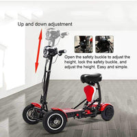 Fold & Travel Mobility Mobility Scooter Mobility Scooter Cruiser City Hopper 4 Wheel Electric Scooter Medical Mobility Aid ( WHITE )