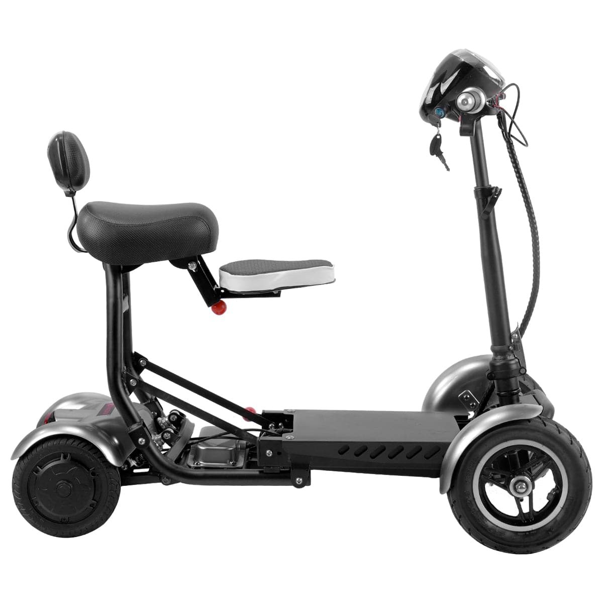 Fold & Travel Mobility Mobility Scooter Electric Mobility Scooter Cruiser City Hopper 3 Wheel 4 Wheel Scooter Medical ( SILVER )