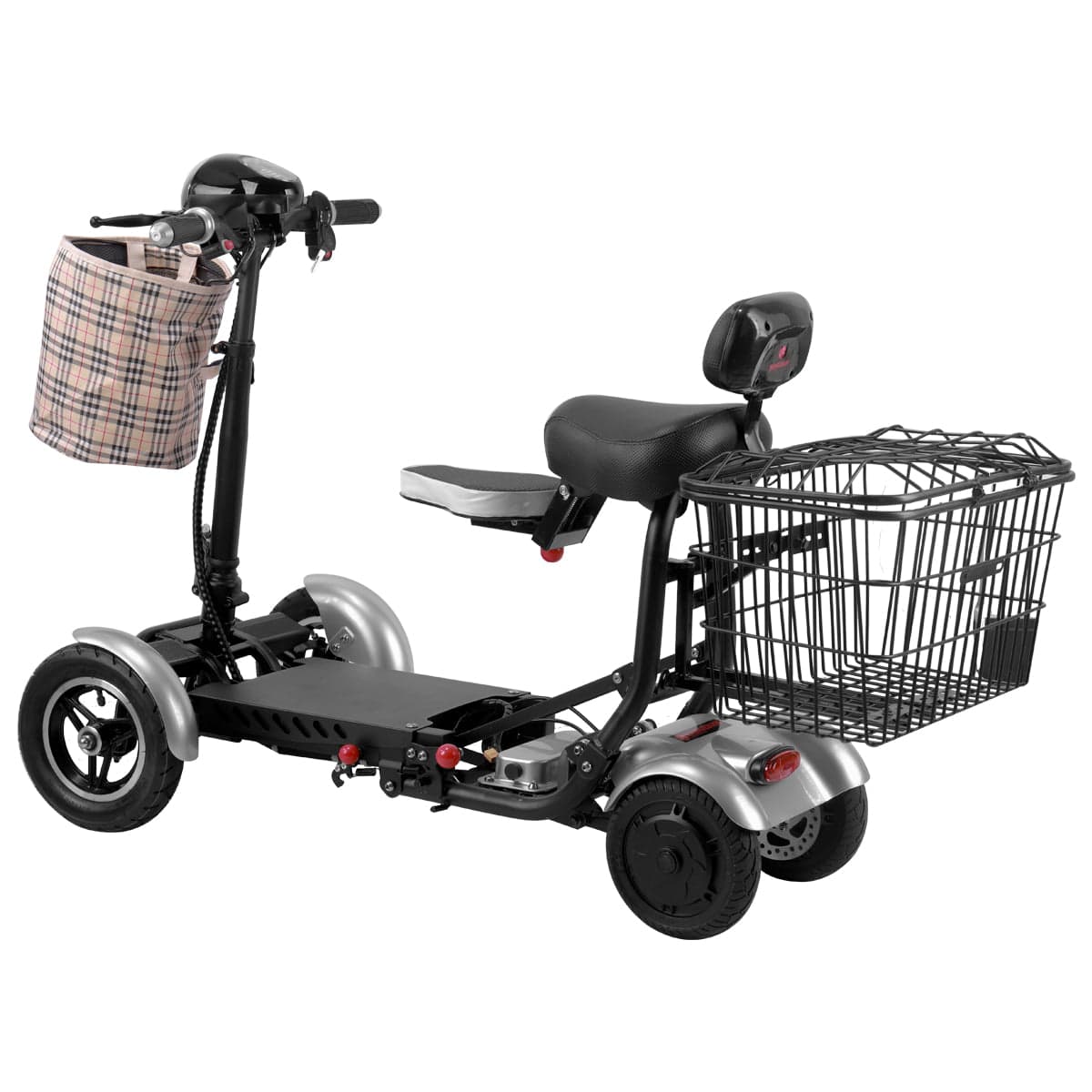Fold & Travel Mobility Mobility Scooter Electric Mobility Scooter Cruiser City Hopper 3 Wheel 4 Wheel Scooter Medical ( SILVER )