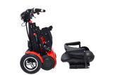 Foldable Mobility Scooter Cruiser City Hopper 4 Wheel Scooter Medical Mobility Big Seat ( RED )