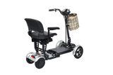 Foldable Mobility Scooter Cruiser City Hopper 4 Wheel Scooter Medical Mobility Big Seat ( SILVER )