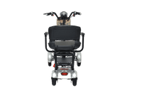 Fold & Travel Mobility Mobility Scooter Foldable Mobility Scooter Cruiser City Hopper 4 Wheel Scooter Medical Mobility Big Seat ( SILVER )