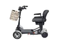 Fold & Travel Mobility Mobility Scooter Foldable Mobility Scooter Cruiser City Hopper 4 Wheel Scooter Medical Mobility Big Seat ( SILVER )