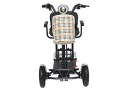 Fold & Travel Mobility Mobility Scooter Foldable Mobility Scooter Cruiser City Hopper 4 Wheel Scooter Medical Mobility Big Seat ( SILVER )
