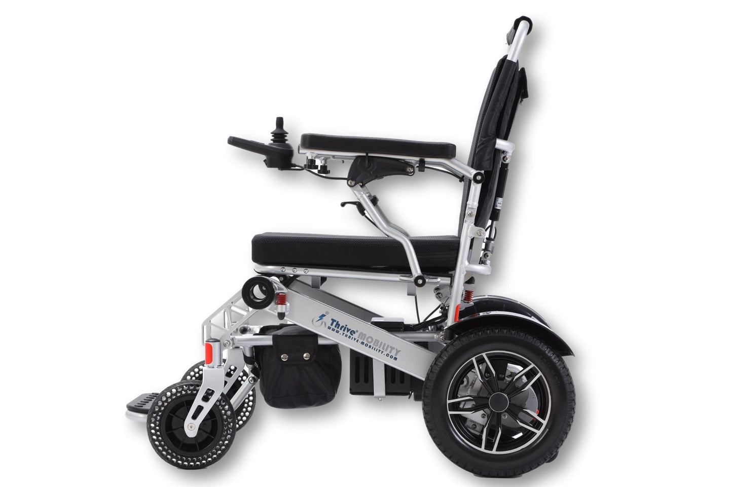 Fold and Travel Electric Wheelchair Thrive Mobility Reclining Electric Wheelchair Lightweight Power Wheel Chair RED