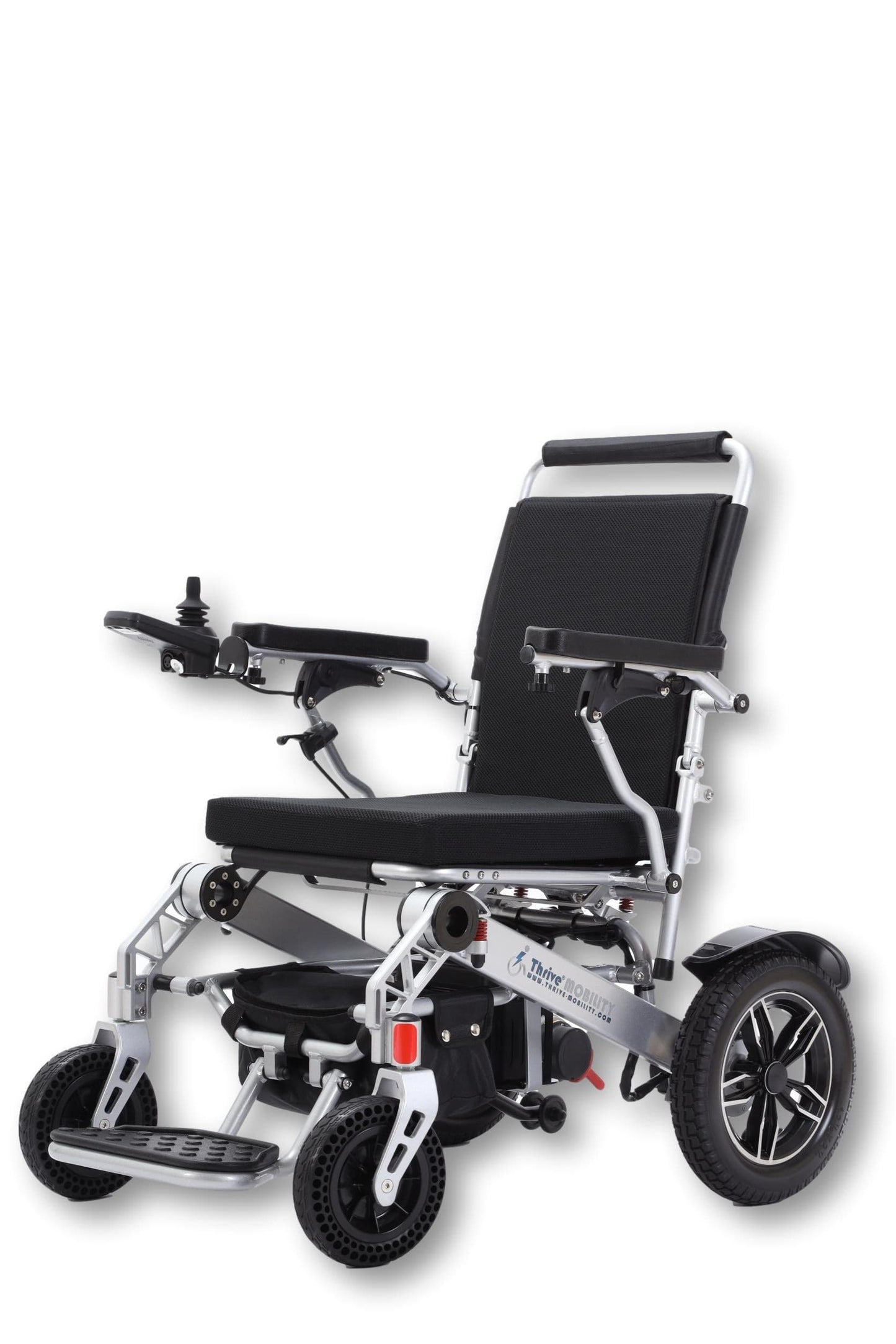 Fold and Travel Electric Wheelchair Thrive Mobility Reclining Electric Wheelchair Lightweight Power Wheel Chair RED